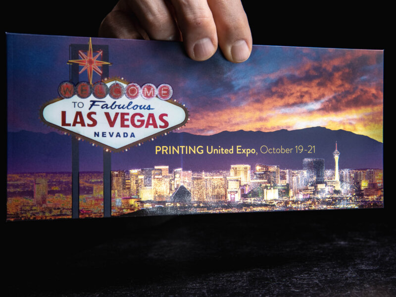 Envelope with Las Vegas sign